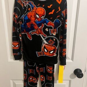 Spider-Man Kids Pajamas - Black and Orange